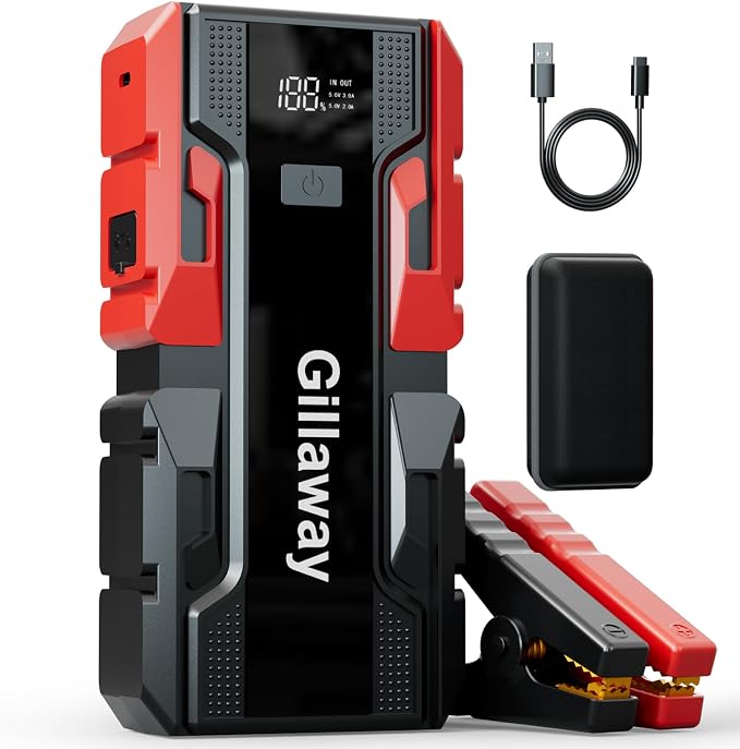 001B 3000A Car Jump Starter Battery Pack, 12V Car Battery Charger, Jump Box by Gillaway