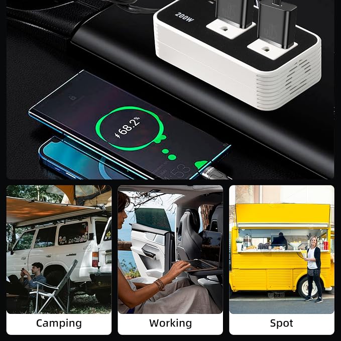 200w Automotive Power Inverter, 5v Dc to 110v Ac Automotive Converter, - Image 6