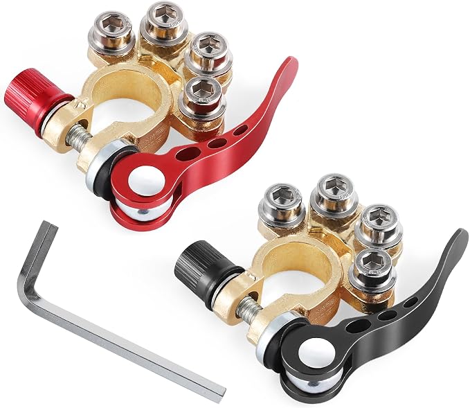 SINGARO Car Battery Terminal Connector, 4 Way Positive and Negative Pole Quick by SINGARO