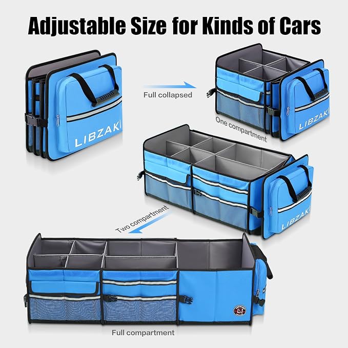 LIBZAKI Oversize 4 in 1 Car Trunk Storage Organizer - Image 3
