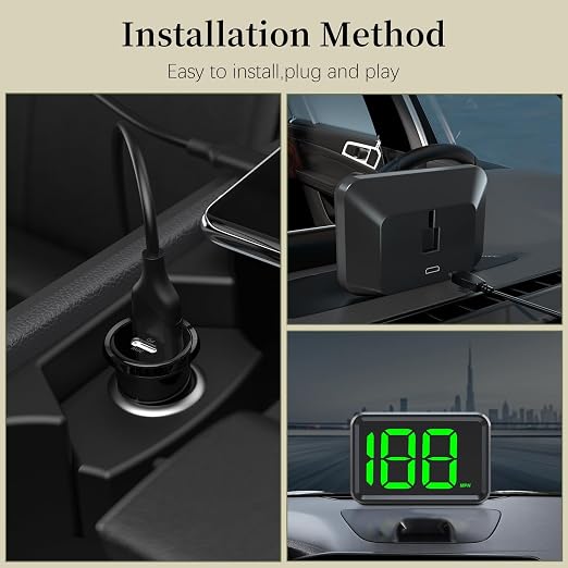 GPS Digital Speed Meter with MPH, Car Head Up Display - Image 6
