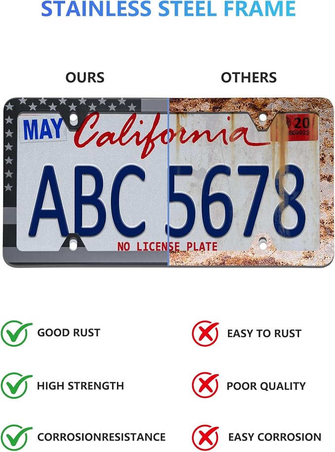American Flag License Plate Frames - Image 6