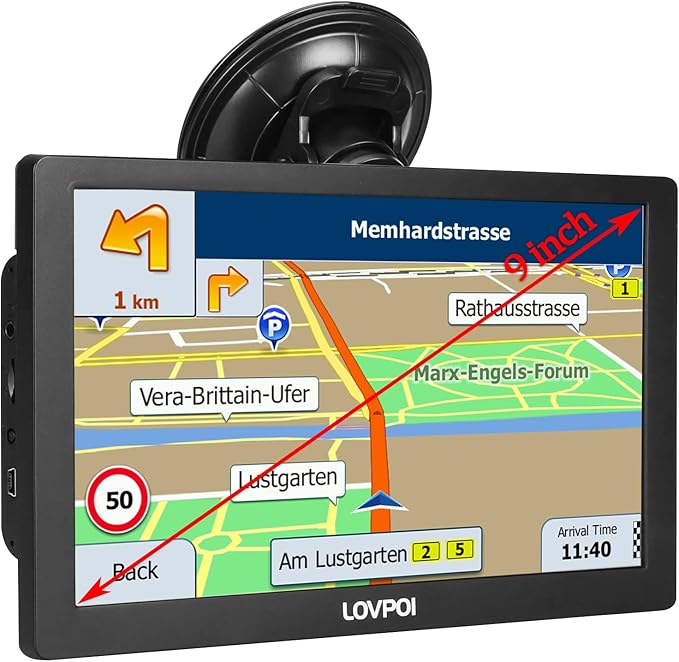 Truck GPS Commercial Drivers 2025, Trucker Car GPS Navigator, 9 inch Navigation by LOVPOI