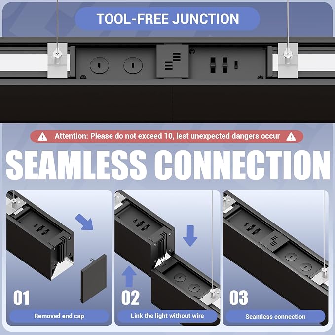 4FT LED Linear Lights 50/45/40/35/30W Up and Down Light, 3000/4000/5000K 4 Feet - Image 3