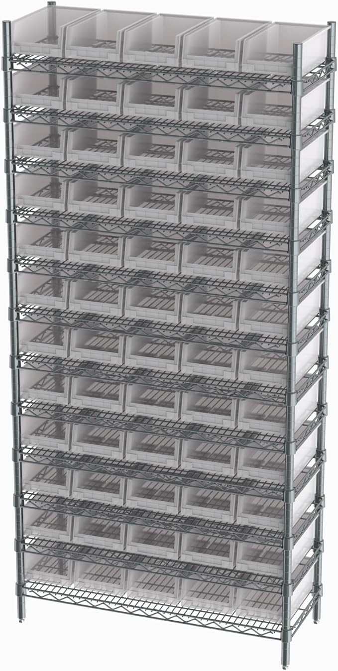 Hudson Exchange 36x14x74, Industrial Wire Shelving Unit by HudsonExchange