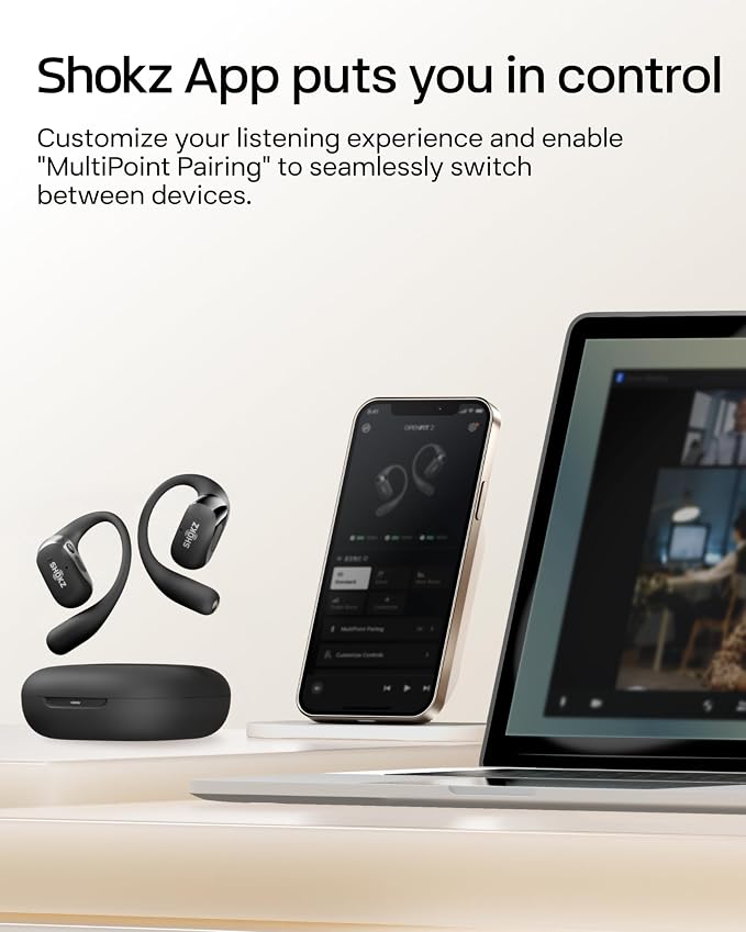SHOKZ New OpenFit 2 Open-Ear Headphones, True Wireless Bluetooth Earphones - Image 10
