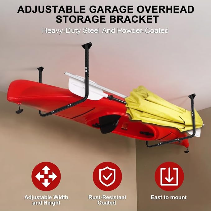 Adjustable Garage Ceiling Storage Racks, Garage Overhead Storage Bracket - Image 3