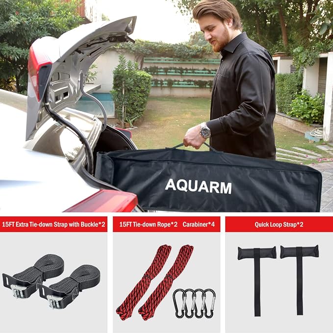 Kayak Roof Rack Pads Deluxe Upgrade Universal Car Soft Roof Rack - Image 4