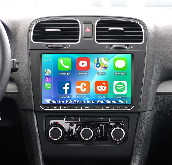 Car Radio for VW Passat Jetta Golf Skoda Polo, 9 inch Touch Screen Android by EKAT
