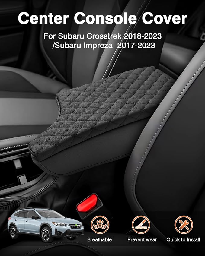 Shademax Subaru Crosstrek/Impreza Center Console Cover, Armrest Cover Cushion - Image 2