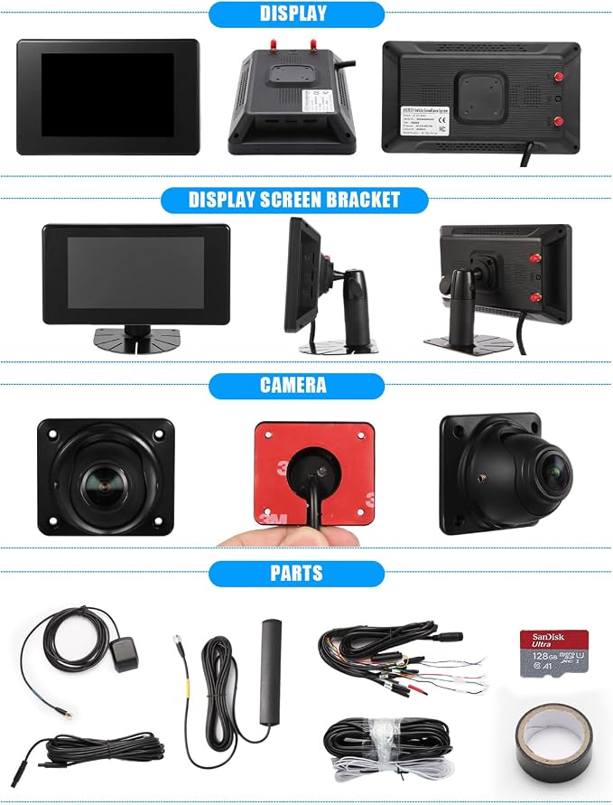 RV Backup Camera System AI WiFi GPS 7 inch Touch Screen Monitor Vehicle - Image 9