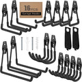 16 Pack Garage Hooks with Anti-Slip Coating Heavy Duty Wall Mount Hooks by Unknown