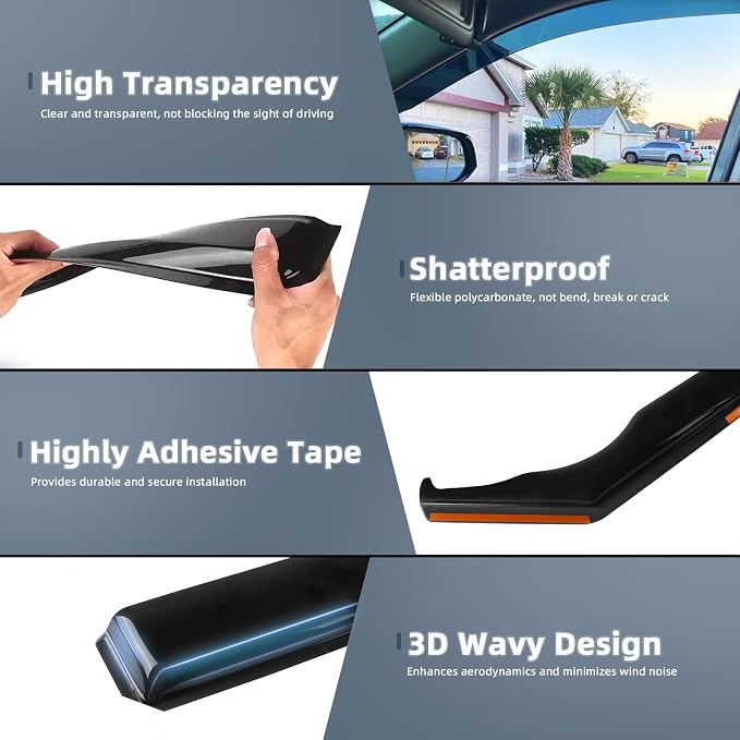 in Channel Rain Guards for 2021 2022 2023 2024 2025 Jeep Grand Cherokee L - Image 4