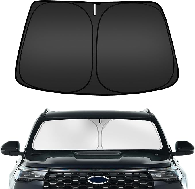 ARISMOTOR Windshield Sun Shade for Ford Explorer 2020-2025, Custom Fit Foldable by ARISMOTOR