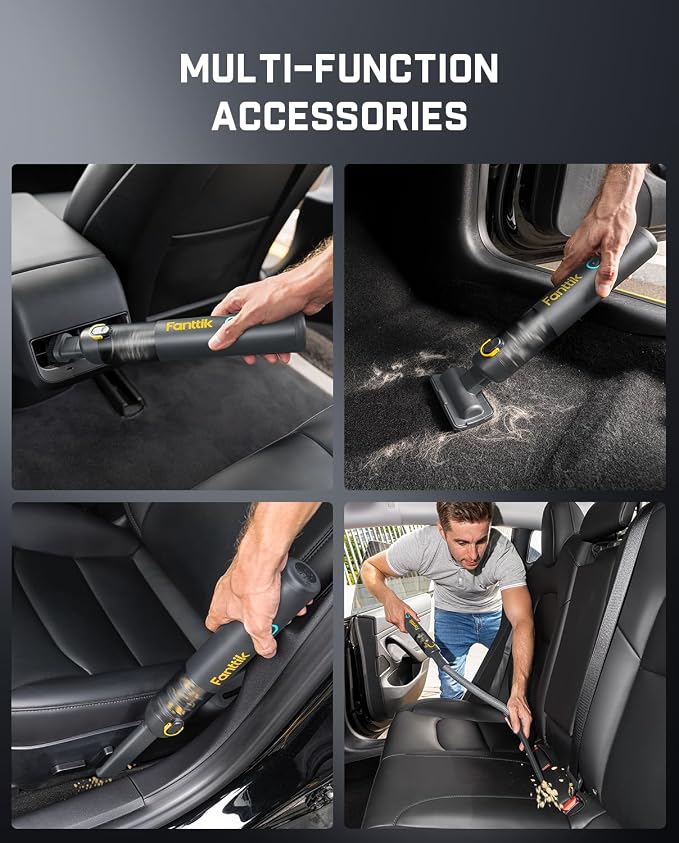 Fanttik Slim V8 APEX Car Vacuum, 4-in-1 Portable Mini Cordless Vacuum - Image 5