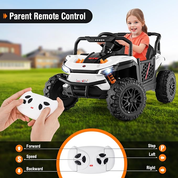 Costzon Kids UTV, 12V Battery Powered Electric Off-Road Car w/Remote Control - Image 7