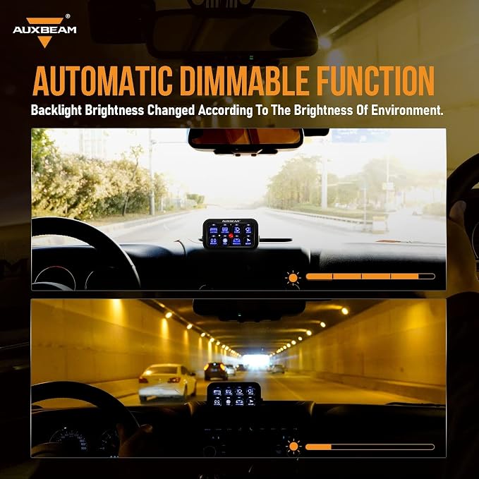 Auxbeam 8 Gang Switch Panel BA80 Automatic Dimmable LED Touch Control Panel Box - Image 5