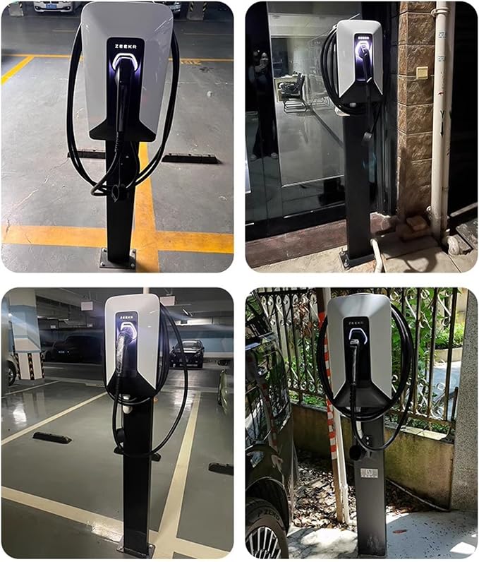EV Charger Connector Pedestal Electric Vehicle Charging Stations, Stainless - Image 2