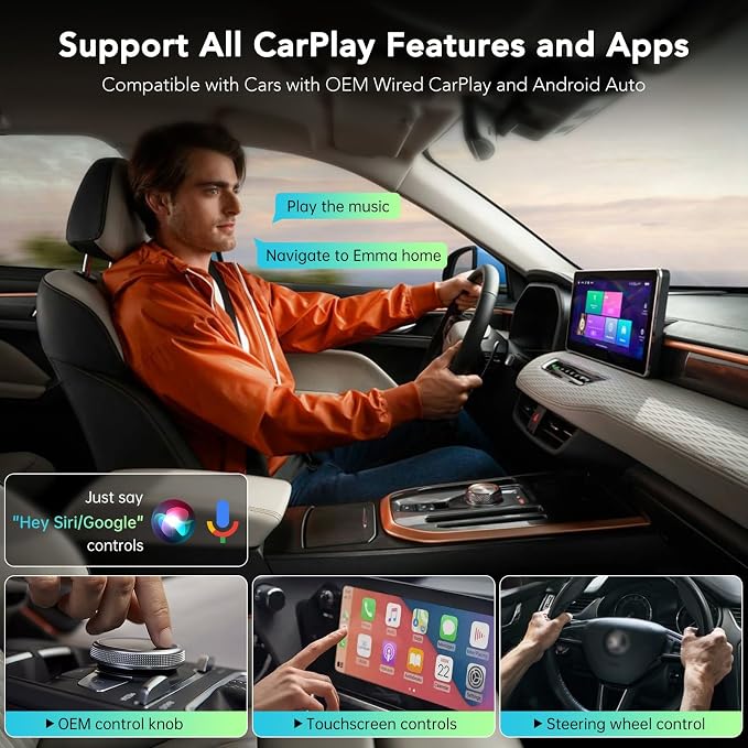 Wireless CarPlay Adapter for iPhone, 2025 Carplay Wireless Adapter for Apple & - Image 2