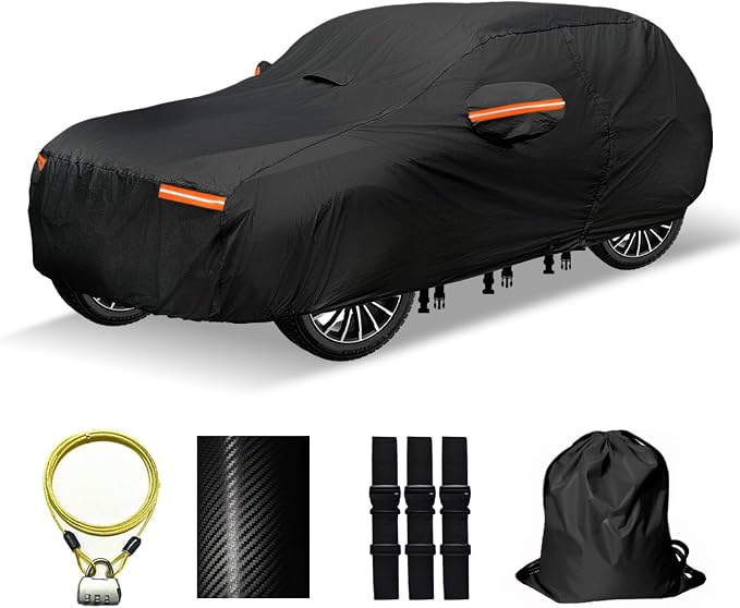 30 Layers SUV Car Cover for Automobiles All Weather Waterproof, Outdoor by OWEEIO