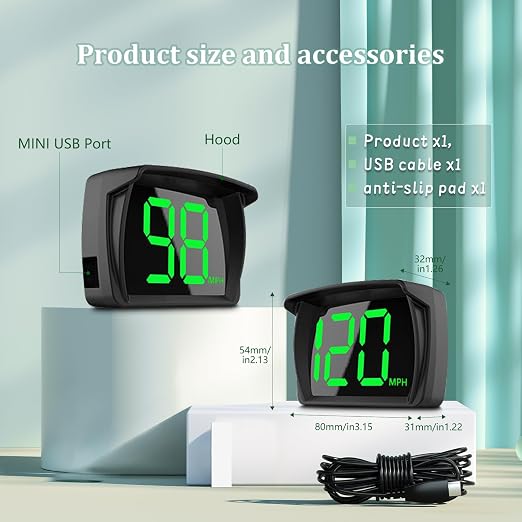 Speedometer HUD, GPS Digital Speed Meter - Image 5