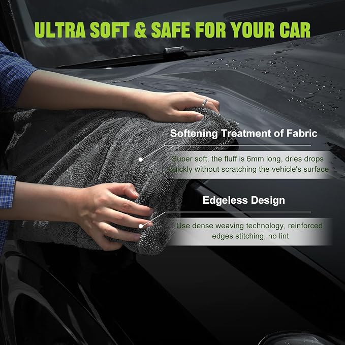 2 Pack Car Drying Towel, Microfiber Towels - Image 5