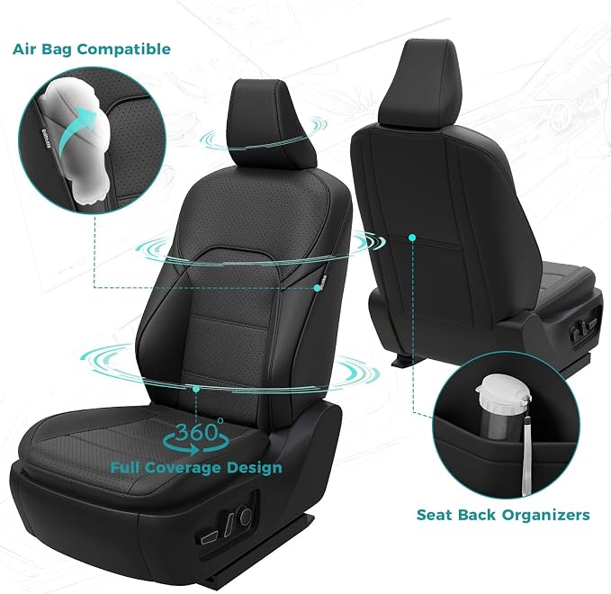 Leather Seat Covers for Toyota Camry 2025 LE SE Hybrid - Image 3