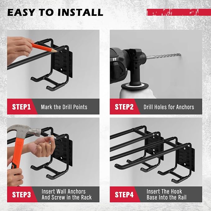 2-Piece 9.4" Heavy Duty Garage Hooks, Sturdy Utility Hooks Holds 55 LB Wall - Image 5
