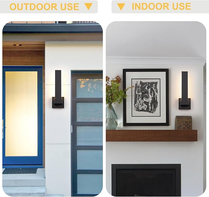 Modern Outdoor Wall Lights 15.5" LED Exterior Lighting Fixtures Patio Wall - Image 6