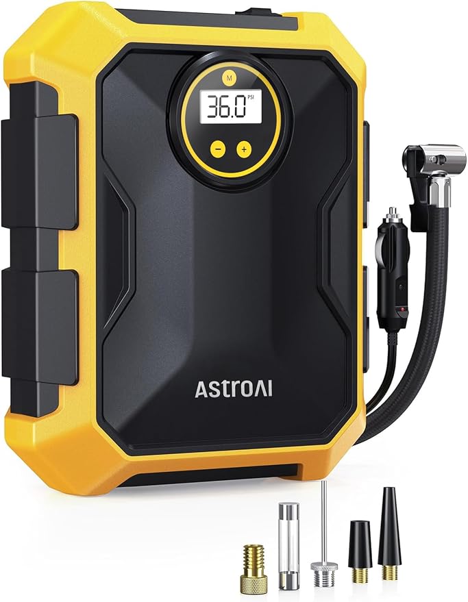 AstroAI Tire Inflator Air Compressor 12V DC Portable Air Compressor Car by AstroAI