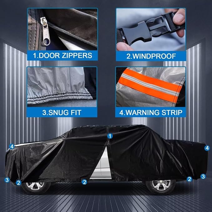Toyota Tundra Truck Cover Custom Fit 2021-2026 Double Cab/CrewMax Cab Short Bed - Image 3