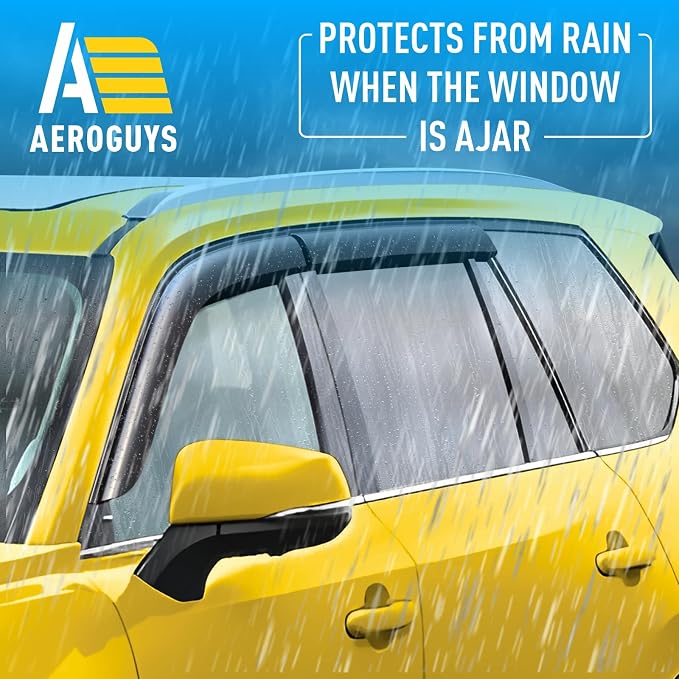 Extra Durable Window Deflectors Tape-On Window Visors Rain Guards Fit - Image 2