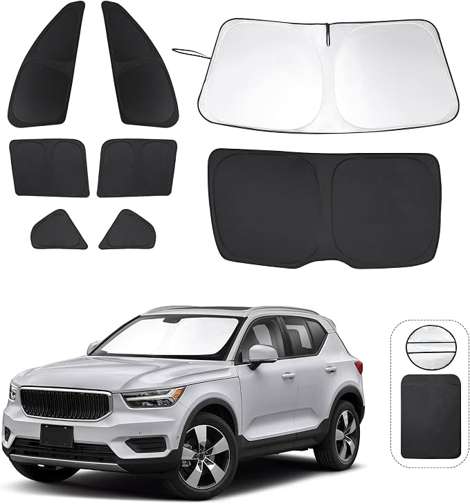 TINGLU Window Shades for Volvo XC40 2019-2025 Accessories Car Side Full Windows by TINGLU