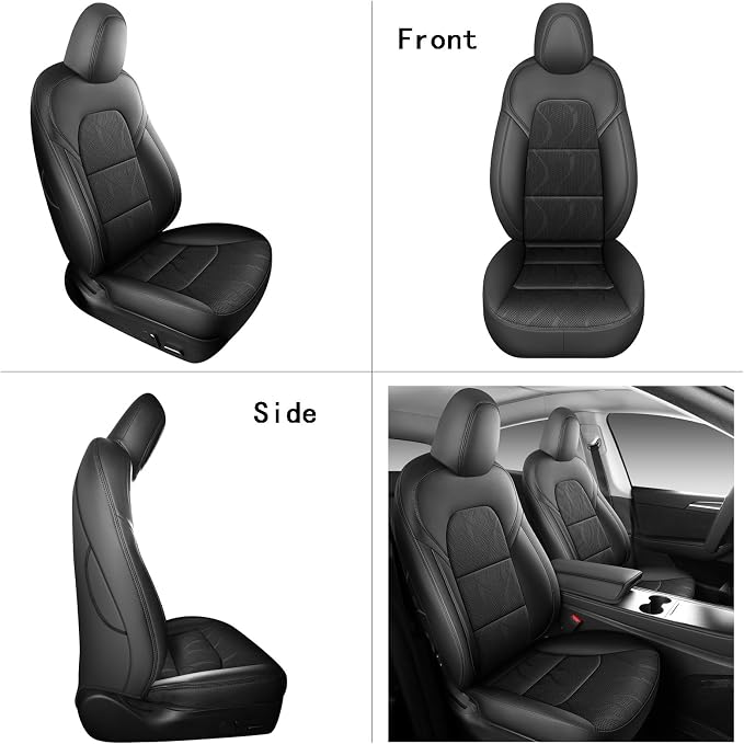 Tesla Model Y Seat Cover Full Set, Faux Leather Tesla Car Seat Cover, Perfect - Image 4