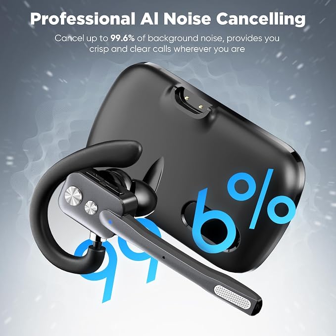 Bluetooth Headset, Wireless Bluetooth Earpiece - Image 2