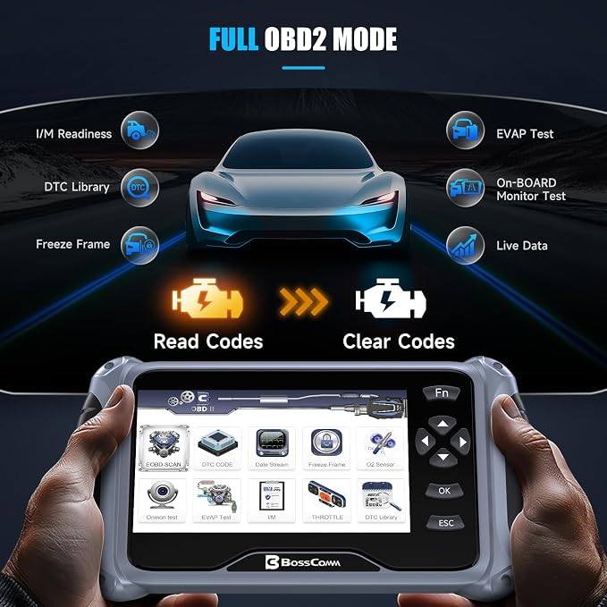BOSSCOMM IF745 OBD2 Scanner, All Systems Car Code Reader Scan Tool - Image 4