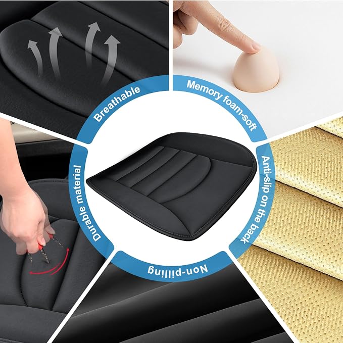 Car Seat Cushion Chair Cushions, 1.2in Memory Foam Pressure Relief Seat Cushion - Image 4
