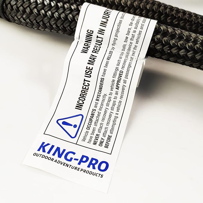 KING-PRO Kinetic Recovery Rope 7/8“x30' Towing Rope 30, 000lbs Breaking - Image 5