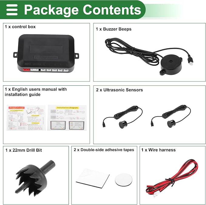 Motoforti Universal Car Auto Vehicle Reverse Backup Radar System Reverse - Image 8