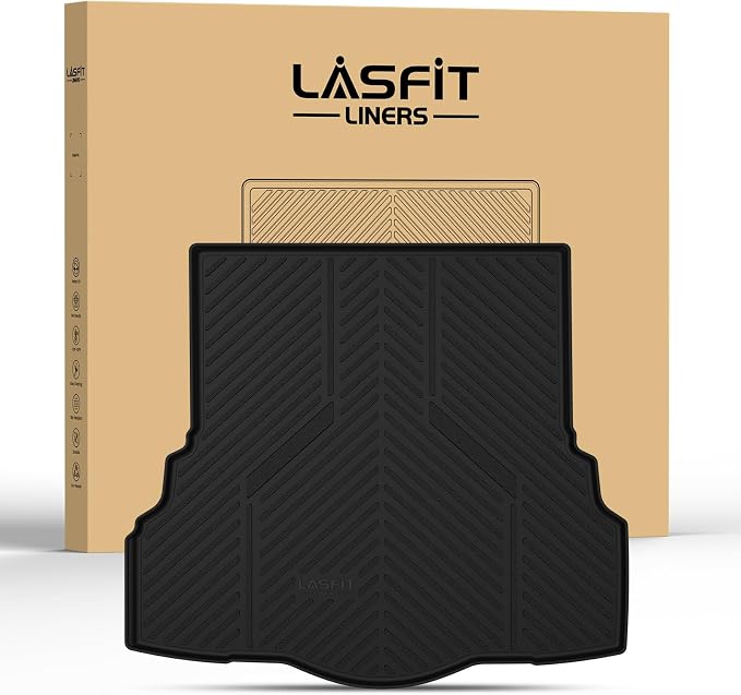 LASFIT Trunk Mat for Ford Fusion 2013-2020 All Weather TPE Mats Custom Fit by LASFIT