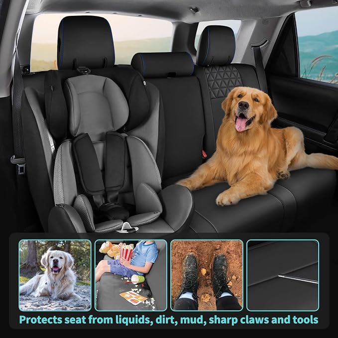 Seat Covers for Toyota 4Runner 2011-2024, Faux Leather Car Seat Cover Full Set - Image 4