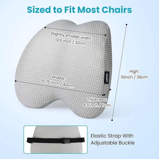 Lumbar Support Pillow Office Chair Car Back Pillow Ergonomic Lower Back Pain - Image 7