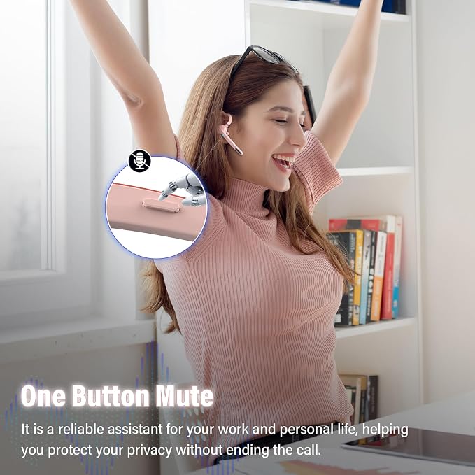 Bluetooth Headset, Wireless Bluetooth 5.3 Earpiece, 90Hrs Hands Free Headset - Image 6