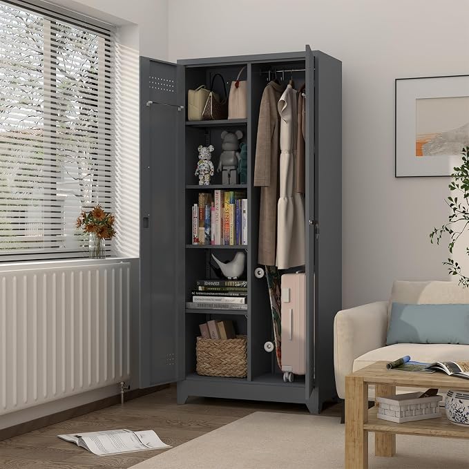 GREATMEET 72.8" H Metal Storage Cabinets - Image 4
