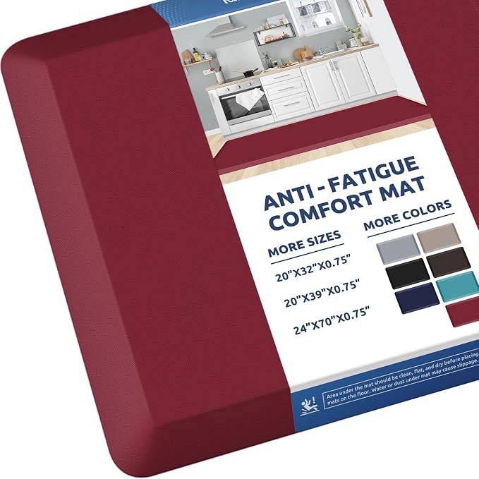 KitchenClouds Kitchen Mat Cushioned Anti Fatigue Rug 24"x70" Waterproof by KitchenClouds