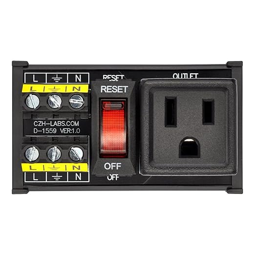 DIN Rail Mount AC 120V NEMA 5-15R Single Receptacle Outlet Power Strip Module by OONO