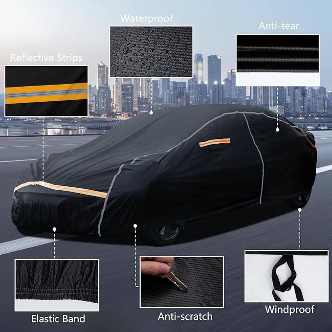 Car Cover Waterproof All Weather, 6 Layers Car Covers - Image 6