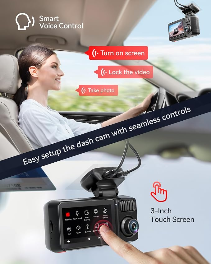 REDTIGER F17 Elite 4K 3 Channel Dash Cam, STARVIS 2 IMX678 & IMX675, 128GB Card - Image 5