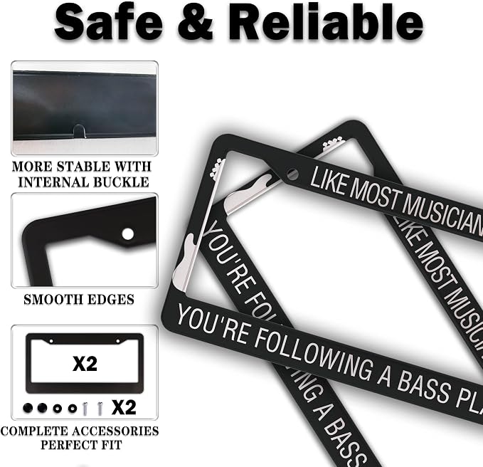 License Plate Frame Holder Black and White License Plate Frames Like Most - Image 4