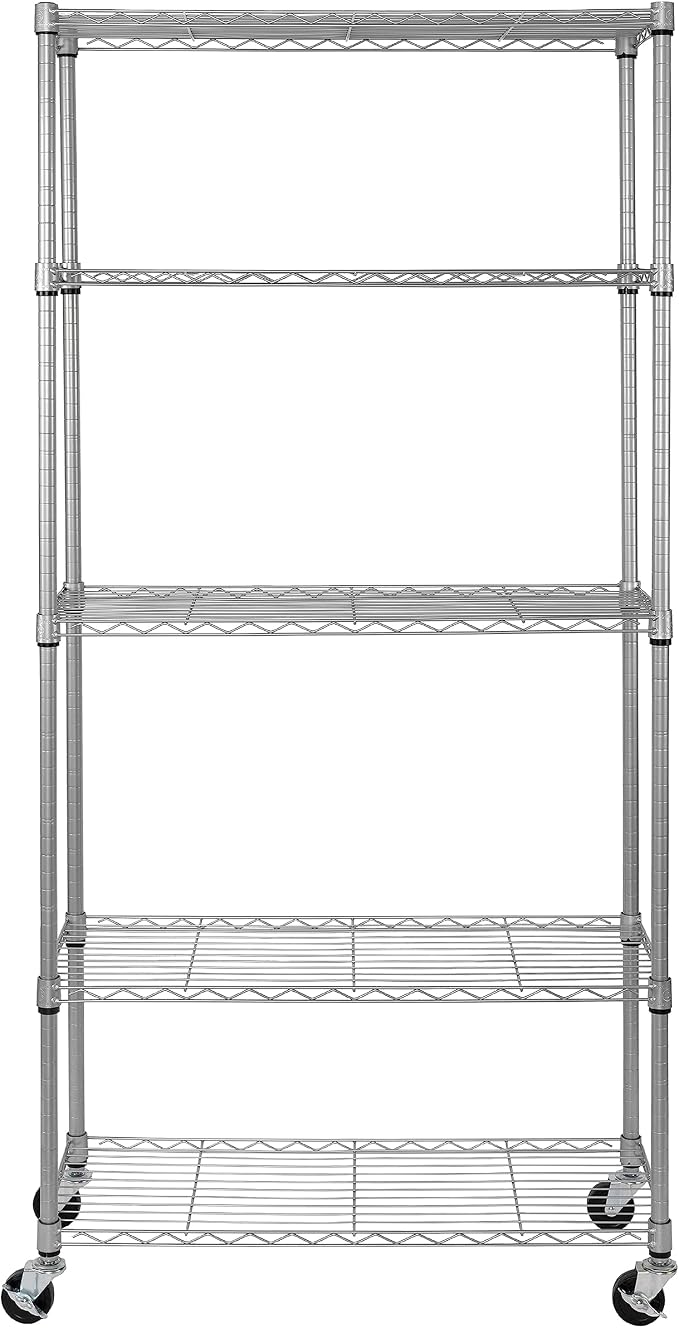 Seville Classics UltraDurable Heavy Duty NSF Solid Steel Wire Rack Storage Unit - Image 2